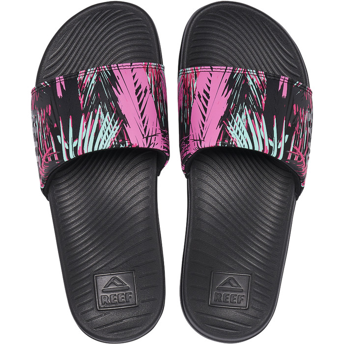 2023 Reef Womens One Slider Flip Flops CJ0174 - Palm Fronds